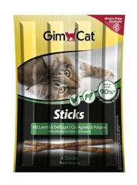 Gimcat Sticks Kuzu Etli-Tavuklu Tahılsız Yetişkin Kedi Maması 20 gr