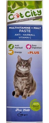 Cat City Multivitamini Tüy Sağlığı Kedi Vitamini Macun 100 gr