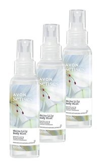 Avon Senses White Lily Zambak Kadın Vücut Spreyi 3x100 ml