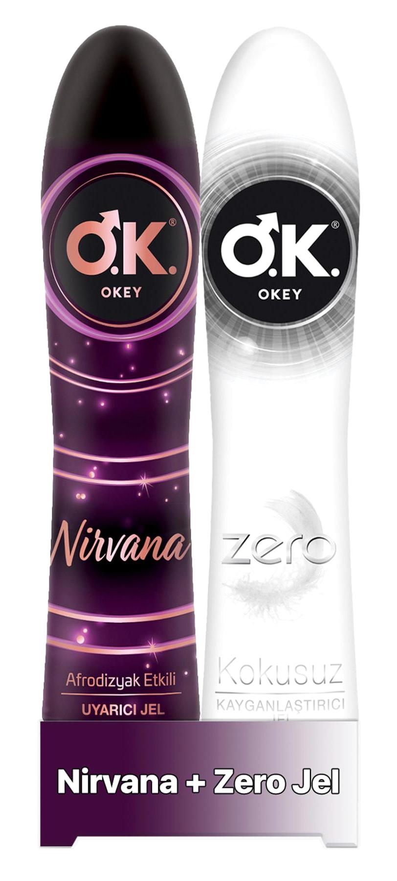 Okey Nirvana - Zero Su Bazlı Kayganlaştırıcı Jel 2x100 ml