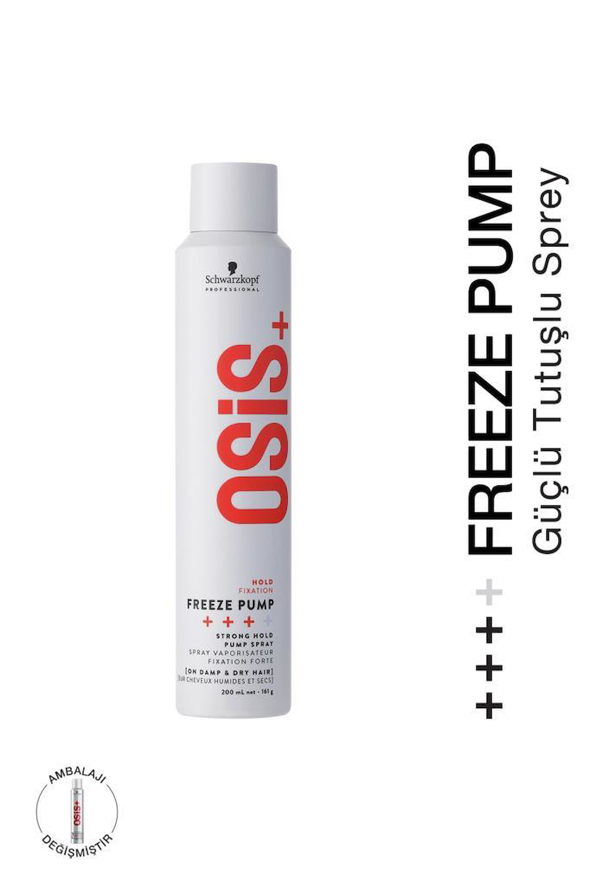 Schwarzkopf Osis - Freeze Pump Bukle Belirginleştirici Islak Görünümlü Keratinli Güçlü Saç Spreyi 200 ml