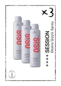 Schwarzkopf Osis Session Şekillendirici Islak Görünümlü Provitaminli Güçlü Saç Spreyi 3x300 ml