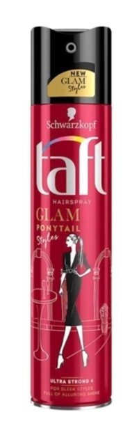 Schwarzkopf Taft Glam Ponytail Sabitleyici Islak Görünümlü Provitaminli Ekstra Güçlü Saç Spreyi 250 ml