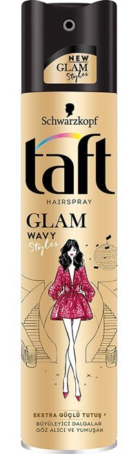 Schwarzkopf Taft Glam Wavy Şekillendirici Islak Görünümlü Provitaminli Ekstra Güçlü Saç Spreyi 250 ml