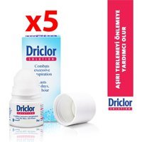 Driclor Terleme Karşıtı Pudrasız Ter Önleyici Roll-On Kadın Deodorant 5x20 ml