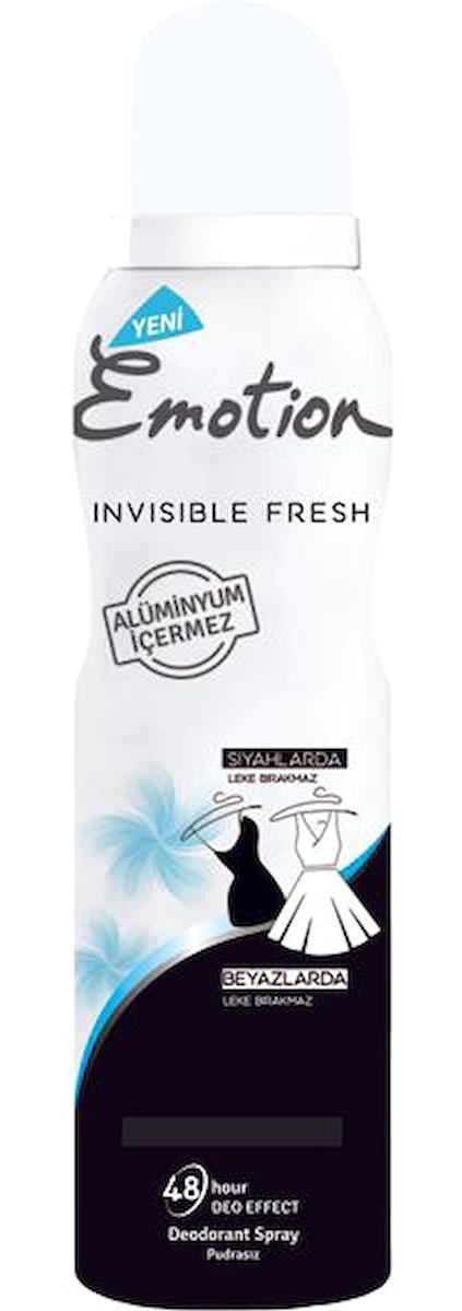 Emotion Black & White Invisible Fresh Pudrasız Ter Önleyici Sprey Kadın Deodorant 6x150 ml