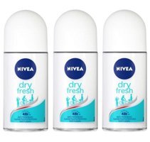 Nivea Dry Fresh Pudrasız Ter Önleyici Antiperspirant Roll-On Kadın Deodorant 3x50 ml