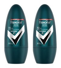 Rexona Invisible Üstün Koruma Pudrasız Ter Önleyici Antiperspirant Roll-On Erkek Deodorant 2x50 ml