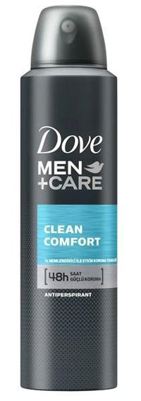 Dove Clean Comfort Pudrasız Ter Önleyici Antiperspirant Sprey Erkek Deodorant 150 ml