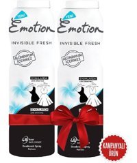 Emotion Black & White Invisible Fresh Pudrasız Ter Önleyici Sprey Kadın Deodorant 2x150 ml