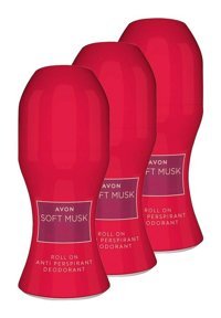 Avon Soft Musk Delice Velvet Berries Pudrasız Ter Önleyici Antiperspirant Roll-On Kadın Deodorant 3x50 ml