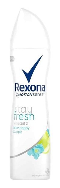 Rexona Fresh Blue Poppy & Apple Pudralı Ter Önleyici Antiperspirant Sprey Kadın Deodorant 150 ml