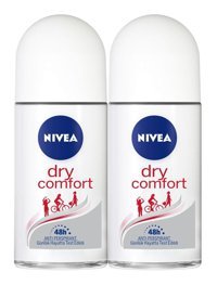 Nivea Dry Comfort Pudrasız Ter Önleyici Antiperspirant Roll-On Kadın Deodorant 2x50 ml