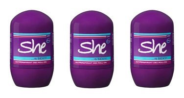 She Is Sexy Pudrasız Ter Önleyici Antiperspirant Roll-On Kadın Deodorant 3x40 ml