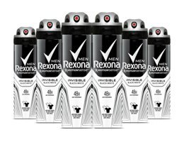 Rexona Invisible Black White Pudralı Ter Önleyici Antiperspirant Sprey Erkek Deodorant 6x150 ml