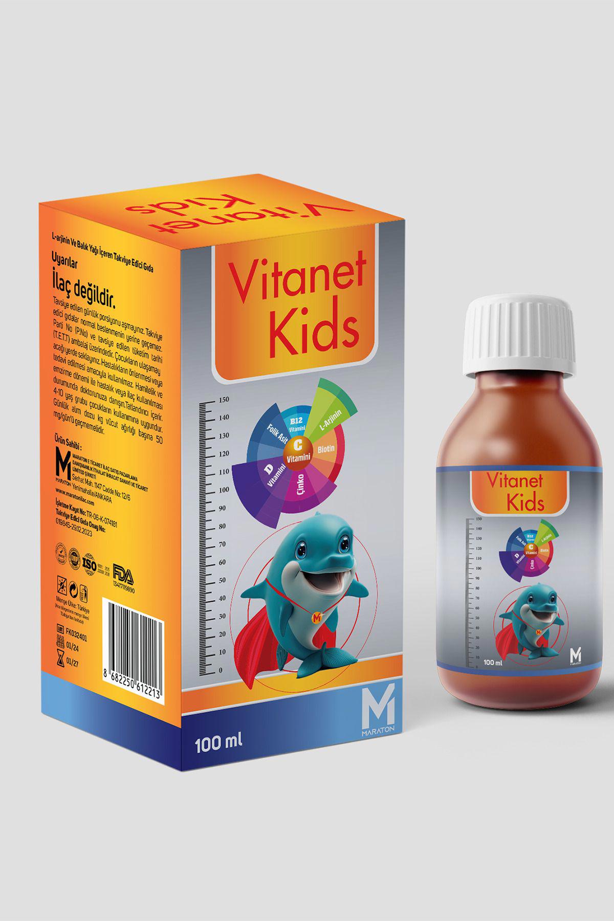 Vitanet Kids Omega 3 Balık Yağı Şurup 100 ml