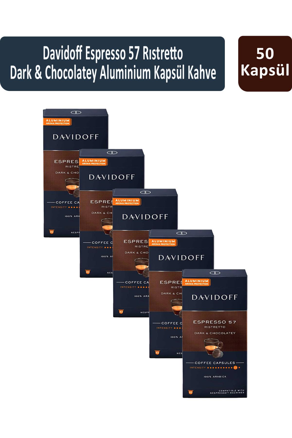 Davidoff 57 Ristretto Dark & Chocolatey 5x10'lu Ristretto Kapsül Kahve