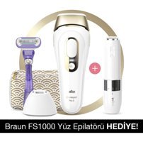 Braun Silk Expert PL5139 400000 Atım Yüz Koltuk Altı Genital Bölge Tüm Vücut İçin Çift Başlıklı IPL Lazer Epilasyon Aleti + Fs 1000 Mini Düzeltici