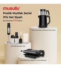 Musullu 3 Parça Elektronik Çeyiz Seti Siyah