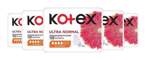 Kotex Ultra Normal Organik Antialerjik İnce 8'li Hijyenik Ped 5 Adet