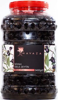 Havaza Tuzlu Sele Siyah Zeytin Pet Kavanoz 3.4 kg