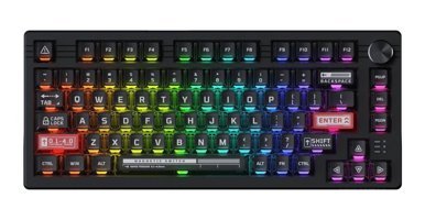 Dareu EK75 İngilizce Q RGB 80 Tuşlu Kablolu Siyah Mekanik Gaming Klavye