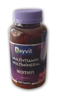 Dayvit Multivitamin Women Aromasız Yetişkin Vitamin 180 Adet Tablet