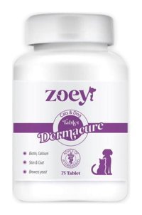 Zoey Dermacure Multivitamin Tüy Sağlığı Yetişkin Kedi Vitamini 75 Tablet