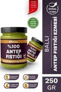 Bi Fındık Katkısız Ballı Antep Fıstığı Ezmesi 250 gr