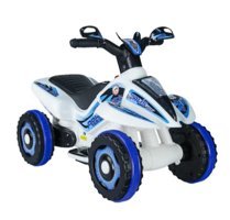 Uj Toys 6 V Üstü Açık Tek Akülü ATV Beyaz-Mavi