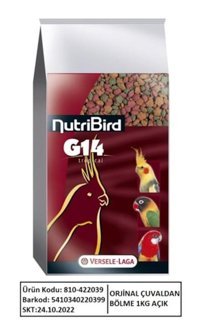 Versele Laga Nutribird G14 Kabuklu Tahullı-Meyveli Vitaminli Kuş Yemi 1 kg