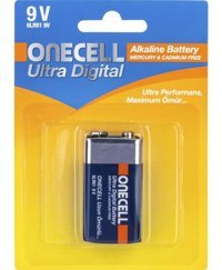 Onecell 9 V Alkalin Düğme Pil Tekli