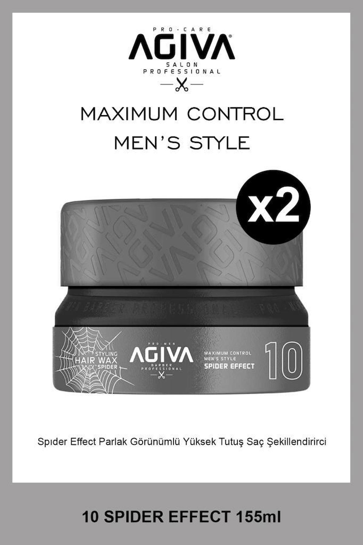 Agiva Spider Effect 10 Parlak Krem Orta Balmumu 2x155 ml Wax