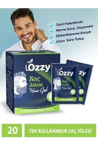 Lozzy Hair Gel Doğal Jel Orta Nane 20x3 gr Jöle