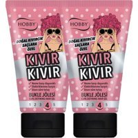 Hobby Kıvır Kıvır Bukle Doğal - Parlak Jel Sert Bitkisel Keratin 2x150 ml Jöle