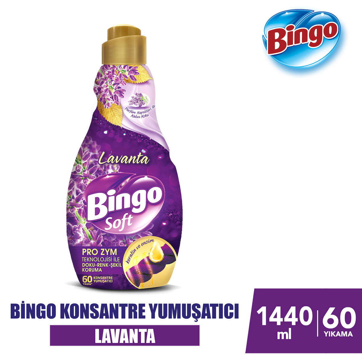 Bingo Soft Konsantre Lavanta 60 Yıkama Yumuşatıcı 1.44 lt