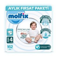 Molfix Premium 4 Numara Göbek Oyuntulu Cırtlı Bebek Bezi 162'li