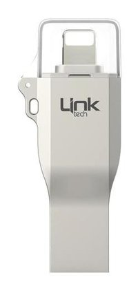 Linktech Premium I128 Çift Taraflı USB 3.0 USB & Lightning 128 GB Flash Belek Gri