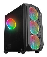 Rampage Zuko RGB 4 Fanlı Siyah Dikey Mid Tower Oyuncu Bilgisayar Kasası