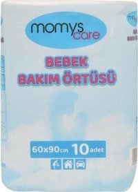 Momys Care Bebek Bakım Örtüsü Alezli Tek Kullanımlık 60x90 cm 10'lu Alt Açma Örtüsü