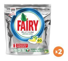 Fairy Platinum Limon Tablet Bulaşık Makinesi Deterjanı 2x60 Adet