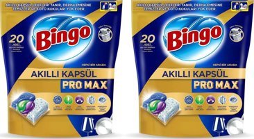 Bingo Akıllı Kapsül Pro Max Tablet Bulaşık Makinesi Deterjanı 2x20 Adet