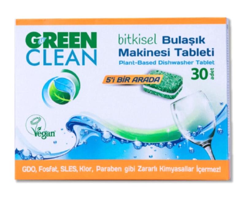 Green Clean 5'i 1 Arada Tablet Bulaşık Makinesi Deterjanı 30 Adet