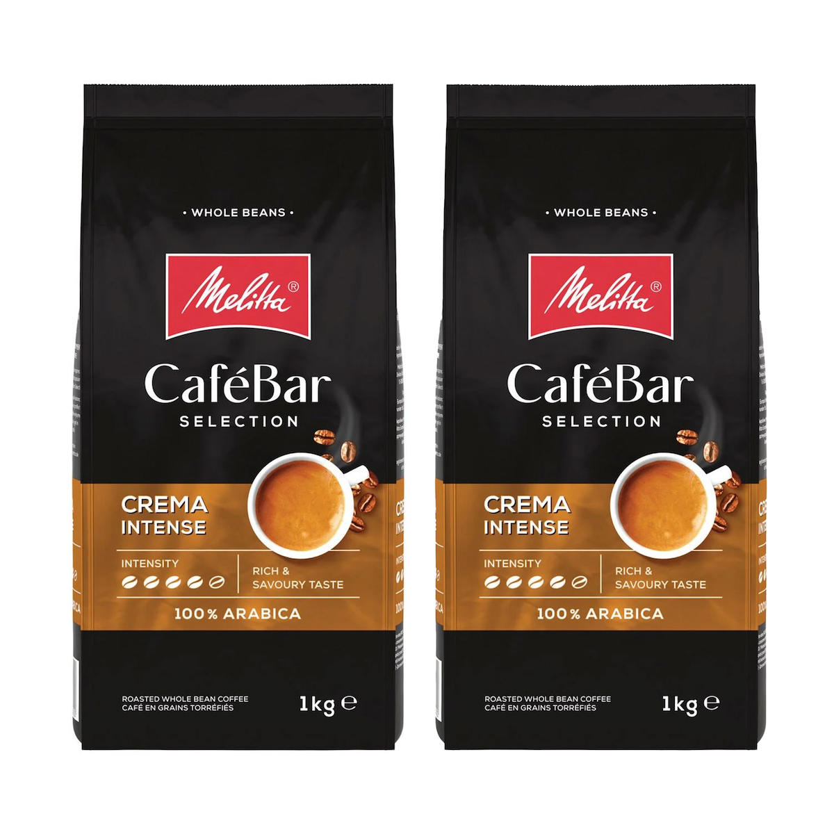 Melitta CafeBar Selection Crema Intense Aromalı Arabica Çekirdek Filtre Kahve 2x1 kg