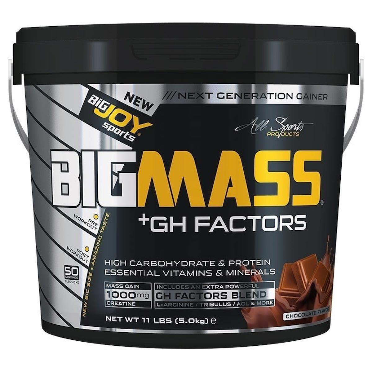 Bigjoy Big Mass GH Factors Çikolatalı Whey Protein Protein Tozu 5000 gr