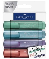 Faber-Castell 46 4'lü Metalik Çok Renkli Fosforlu Kalem Seti