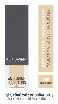 Alix Avien Anti Aging 508 Samur Kumu Su Bazlı Güneş Koruyuculu Krem Şişe Fondöten 35 ml