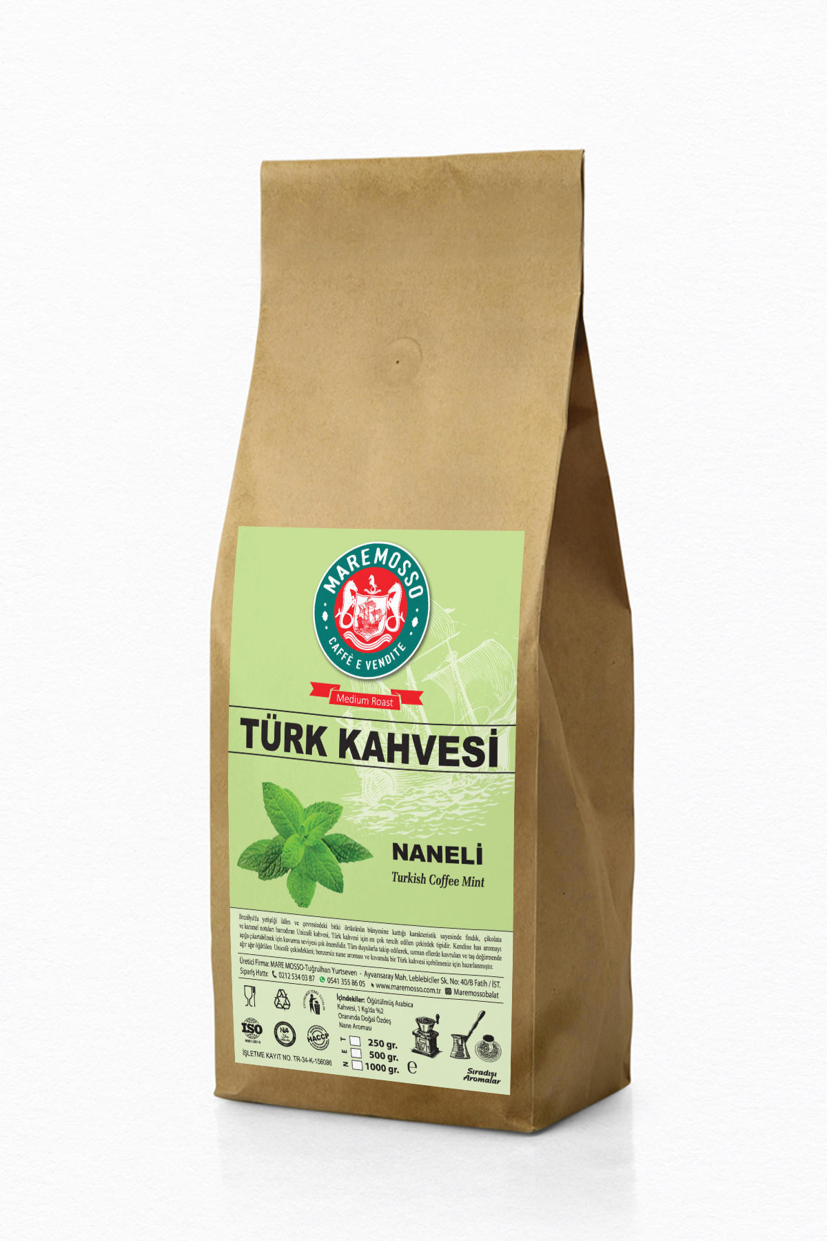 Mare Naneli Orta Kavrulmuş Türk Kahvesi 1 kg