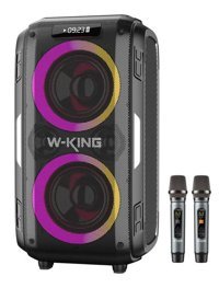 W-King T9PRO 250 W Işıklı Taşınabilir Siyah Bluetooth Hoparlör