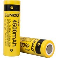 Sunkko 21056 21700 3.7 V 4500 mAh Li-ion Kalem Şarjlı Pil 2'li